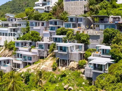 Photo d'annonce — vue extérieure des villas sur la colline